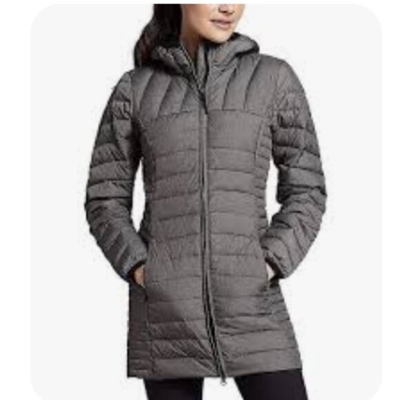 Eddie Bauer Jackets & Blazers - Eddie Bauer Women's Astoria Hooded Down Parka Gray Puffer Coat S